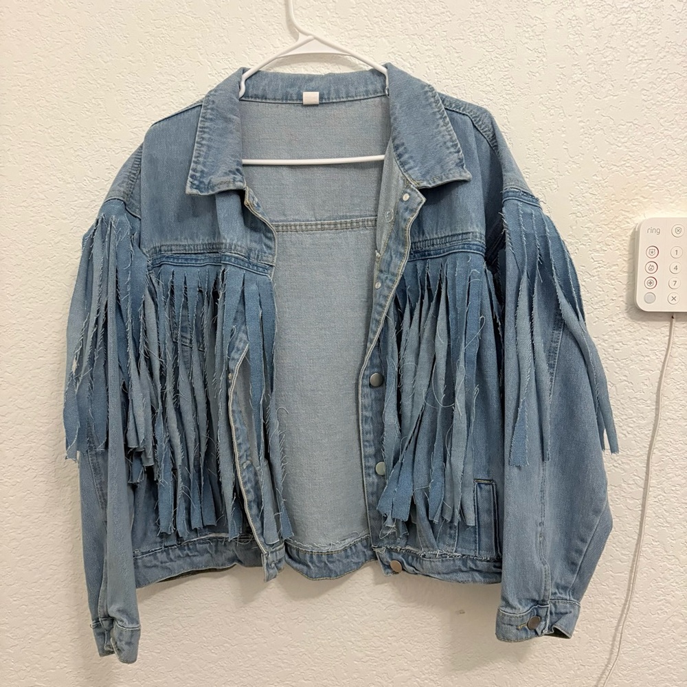 Fringe Denim Jacket - Picture 2 of 5